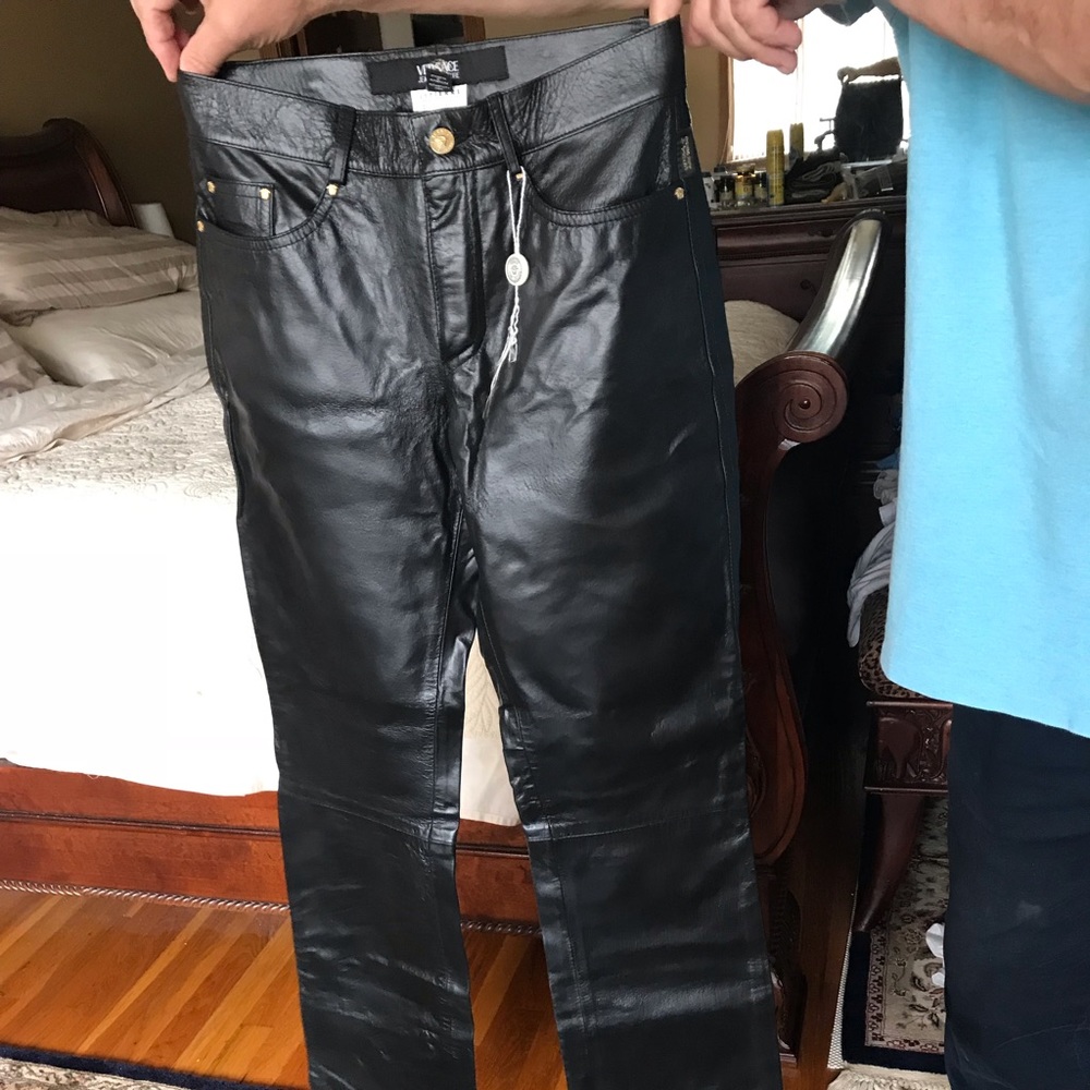 NWT Iconic 90’s Versace Leather Jeans